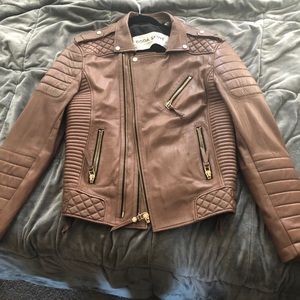 Men’s Boda Skins Brown Leather Jacket Size Medium